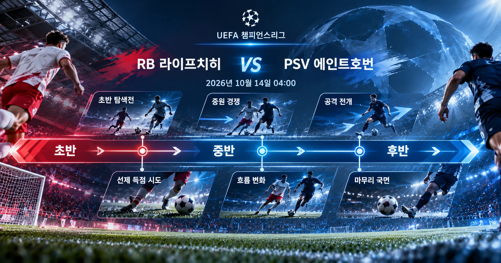 2-PSV Eindhoven vs RB Leipzig 경기흐름타임라인