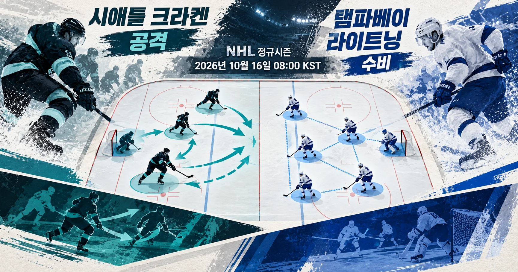 2-Seattle Kraken vs Tampa Bay Lightning 공격수비분할분석