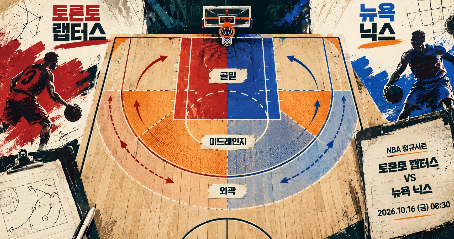 2-Toronto Raptors vs New York Knicks 슛존맵