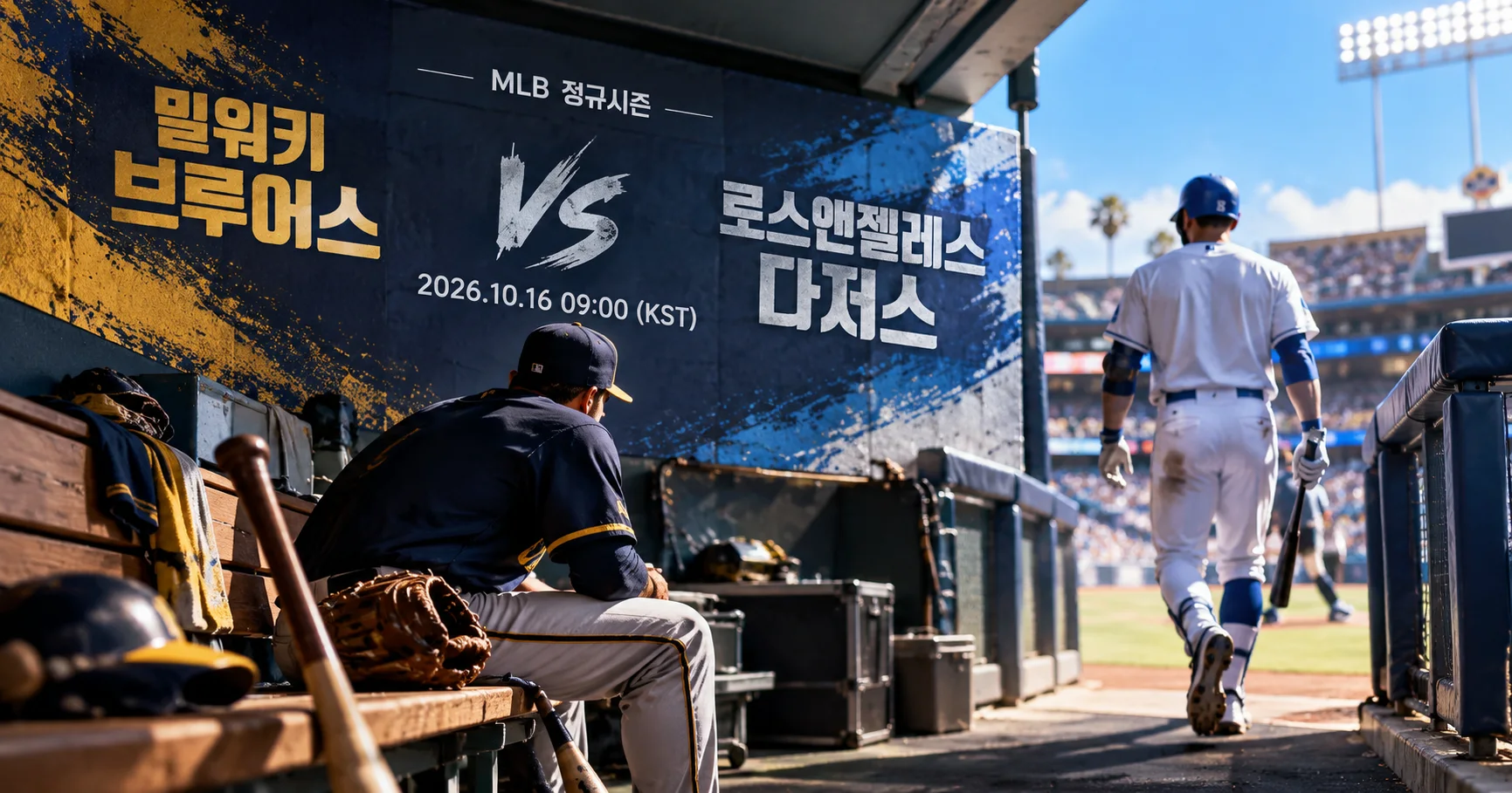 1-Milwaukee Brewers vs Los Angeles Dodgers 더그아웃프리뷰