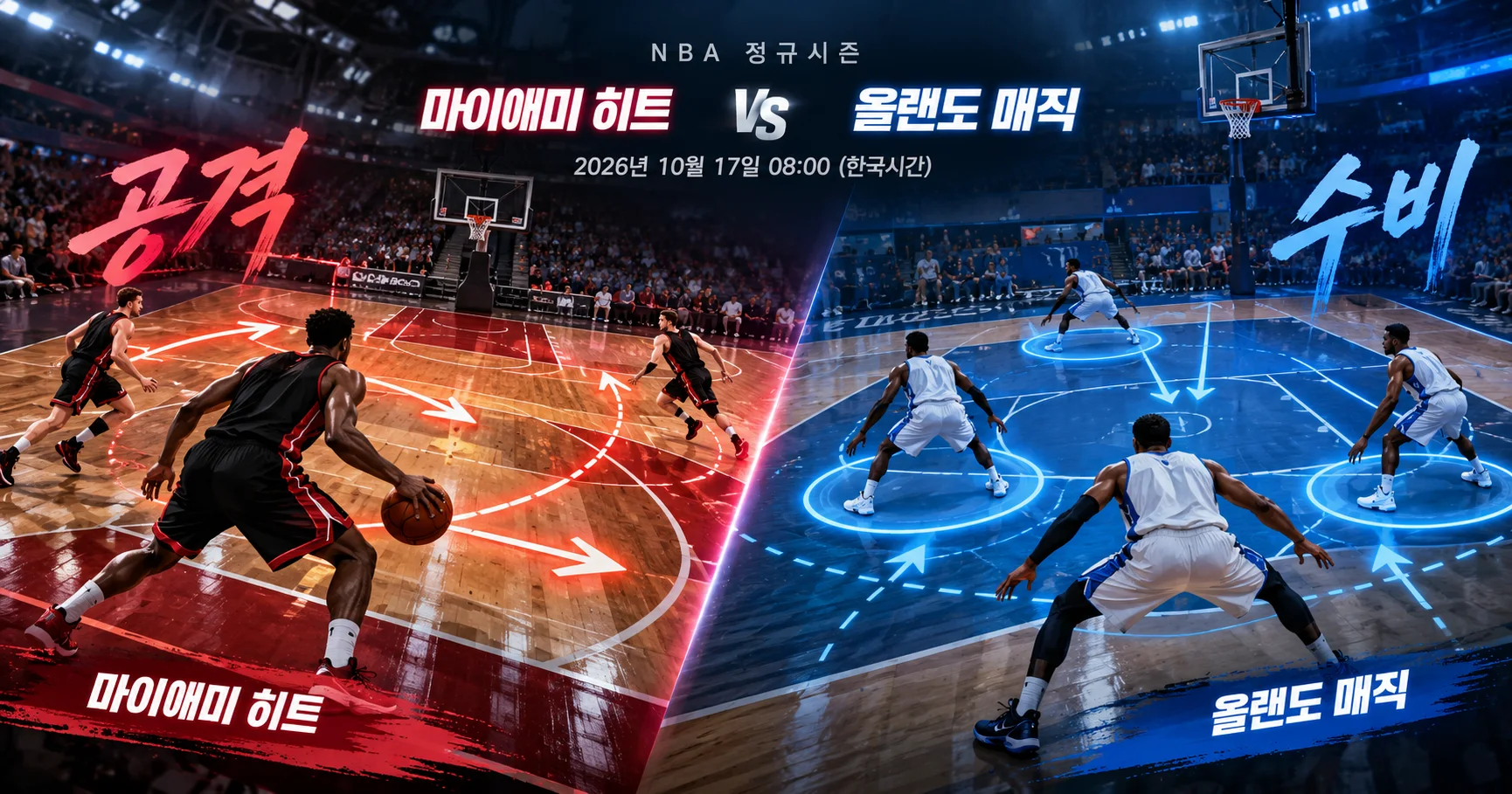 2-Miami Heat vs Orlando Magic 공격수비분할분석