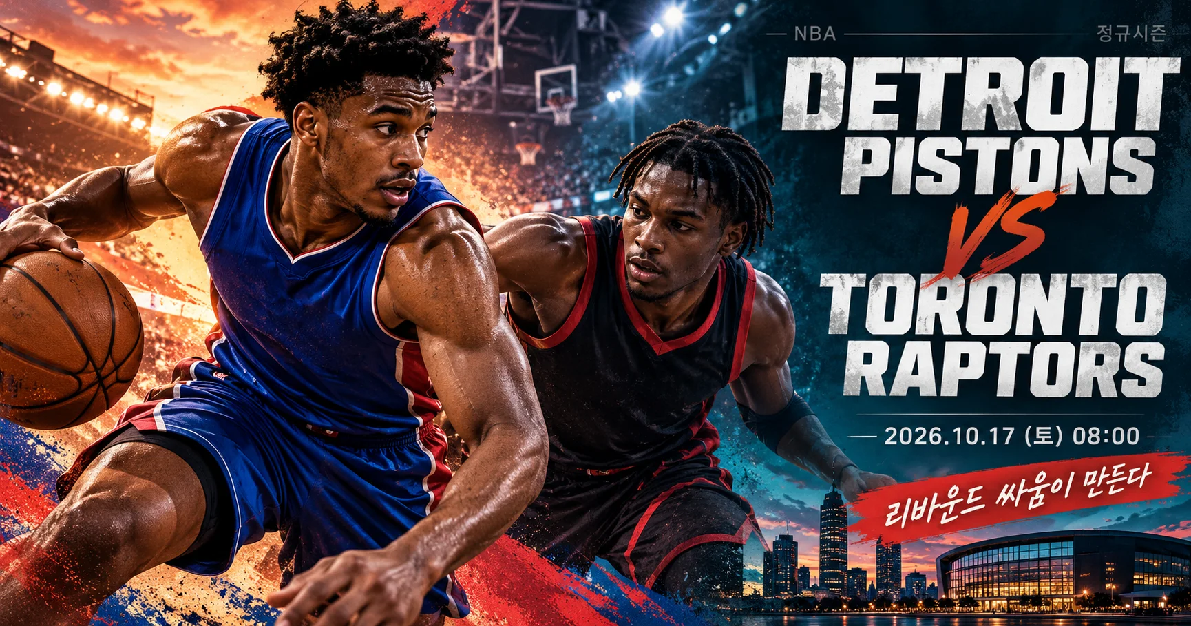 1-Toronto Raptors vs Detroit Pistons 스포츠매거진커버