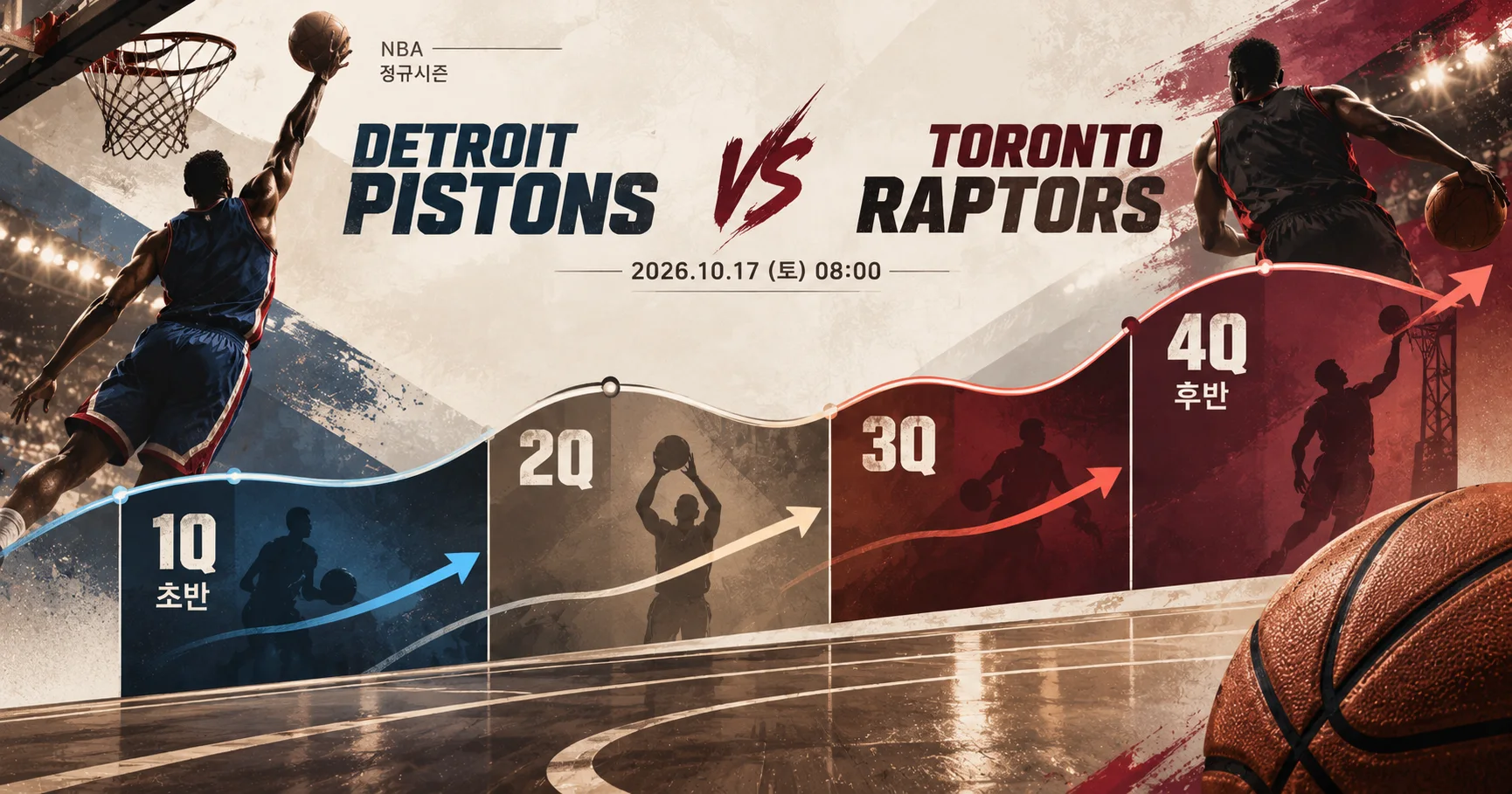 2-Toronto Raptors vs Detroit Pistons 쿼터흐름보드