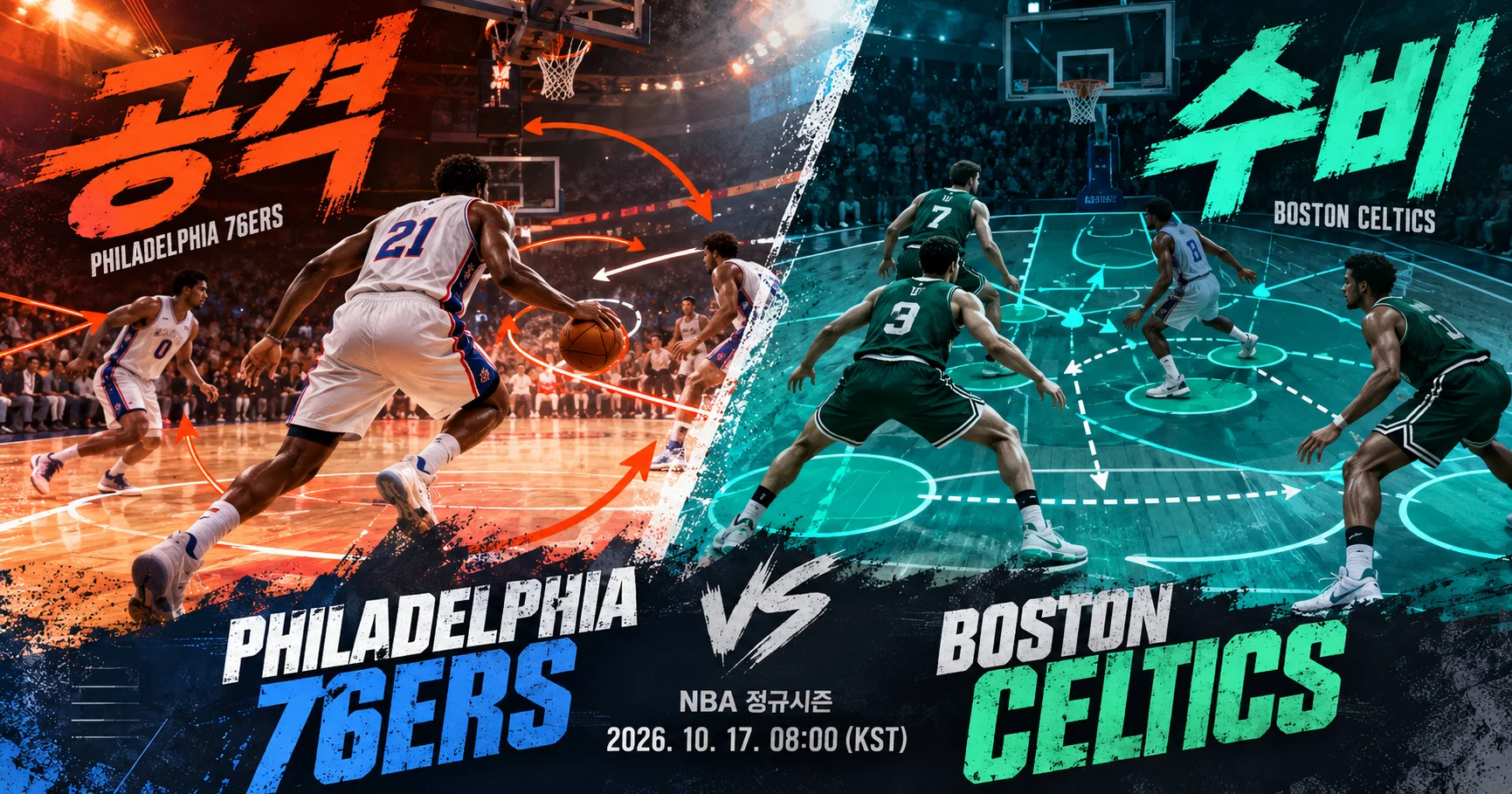 2-Boston Celtics vs Philadelphia 76ers 공격수비분할분석