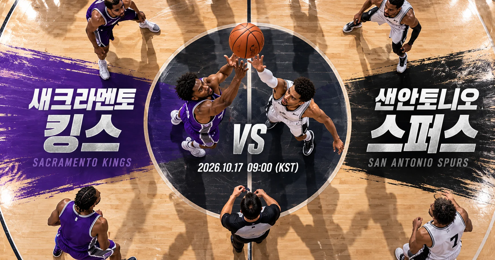 1-Sacramento Kings vs San Antonio Spurs 센터코트팁오프