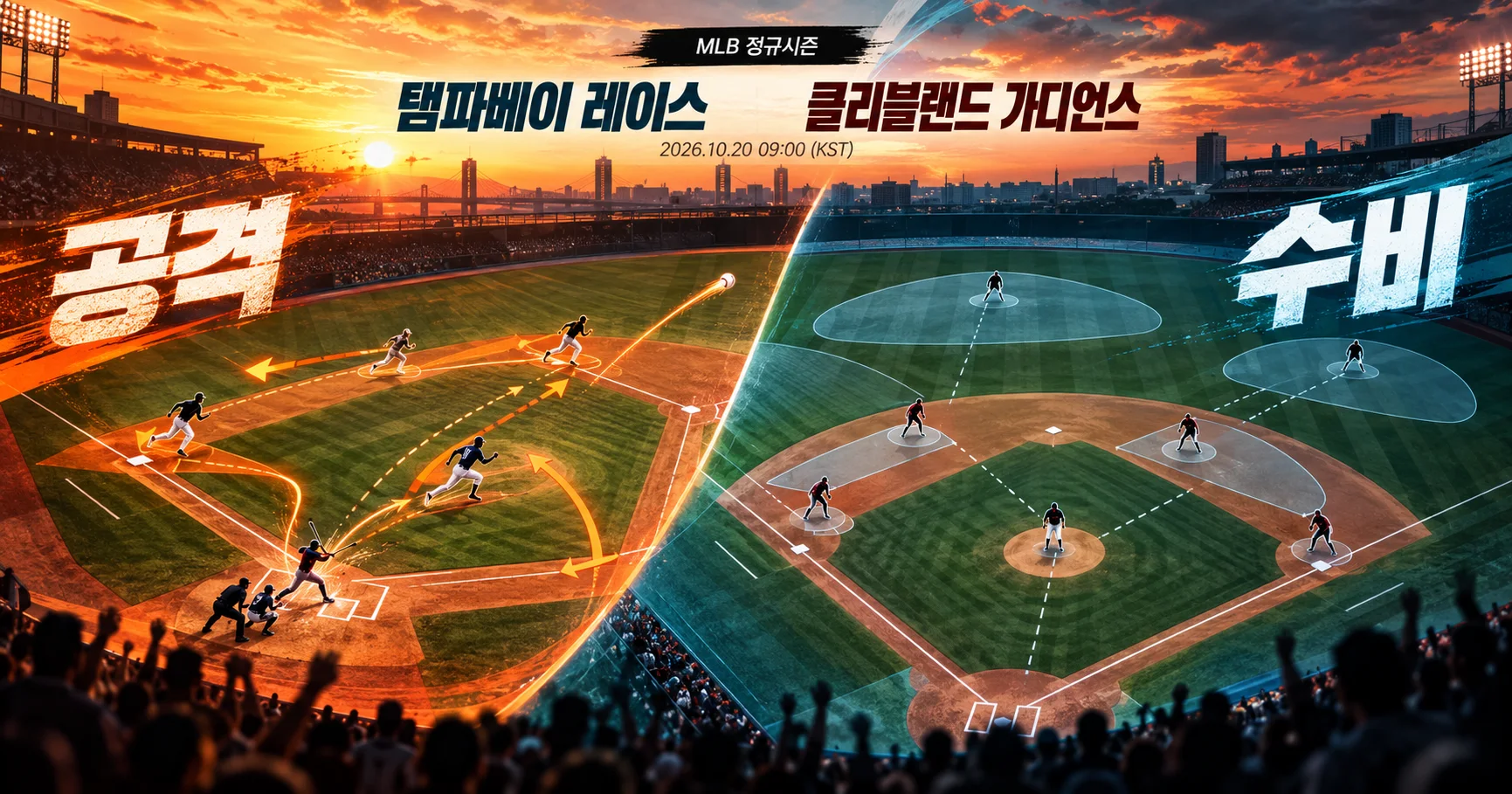 2-Cleveland Guardians vs Tampa Bay Rays 공격수비분할분석