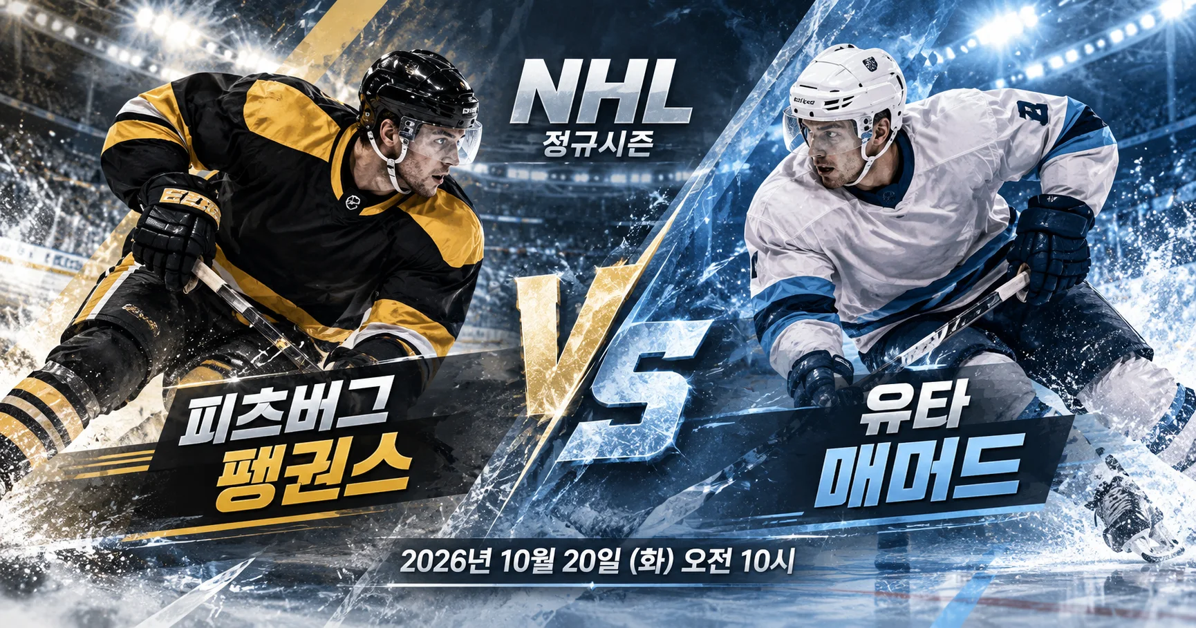 1-Pittsburgh Penguins vs Utah Mammoth 대각선선수대결