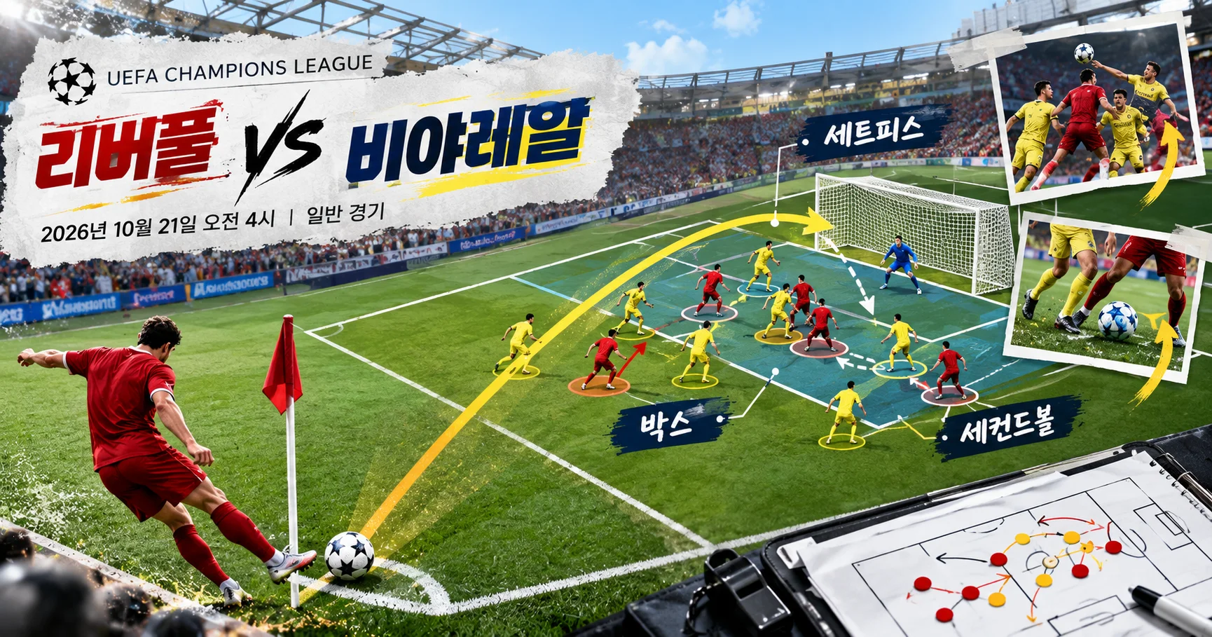 2-Villarreal vs Liverpool 세트피스보드