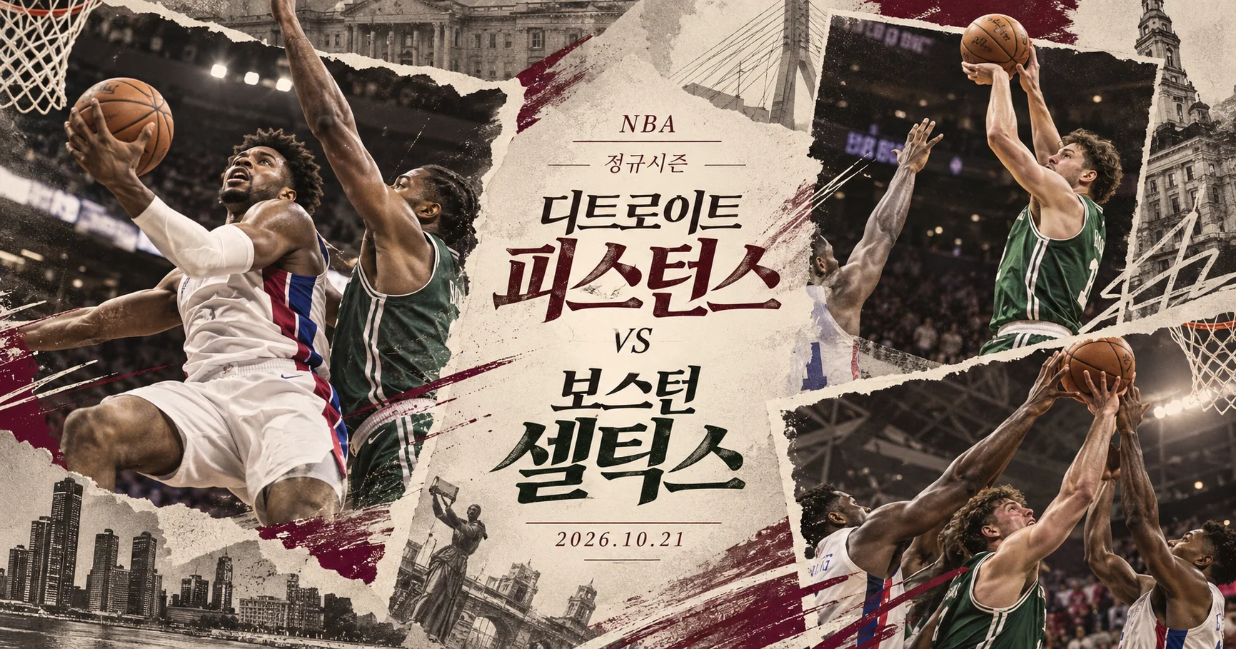 1-Boston Celtics vs Detroit Pistons 액션콜라주