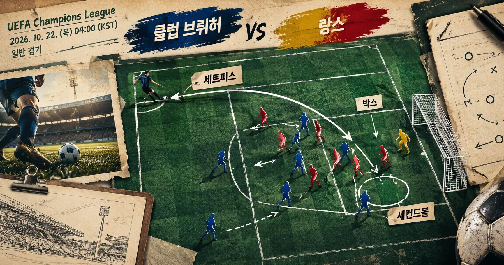 2-Lens vs Club Brugge 세트피스보드