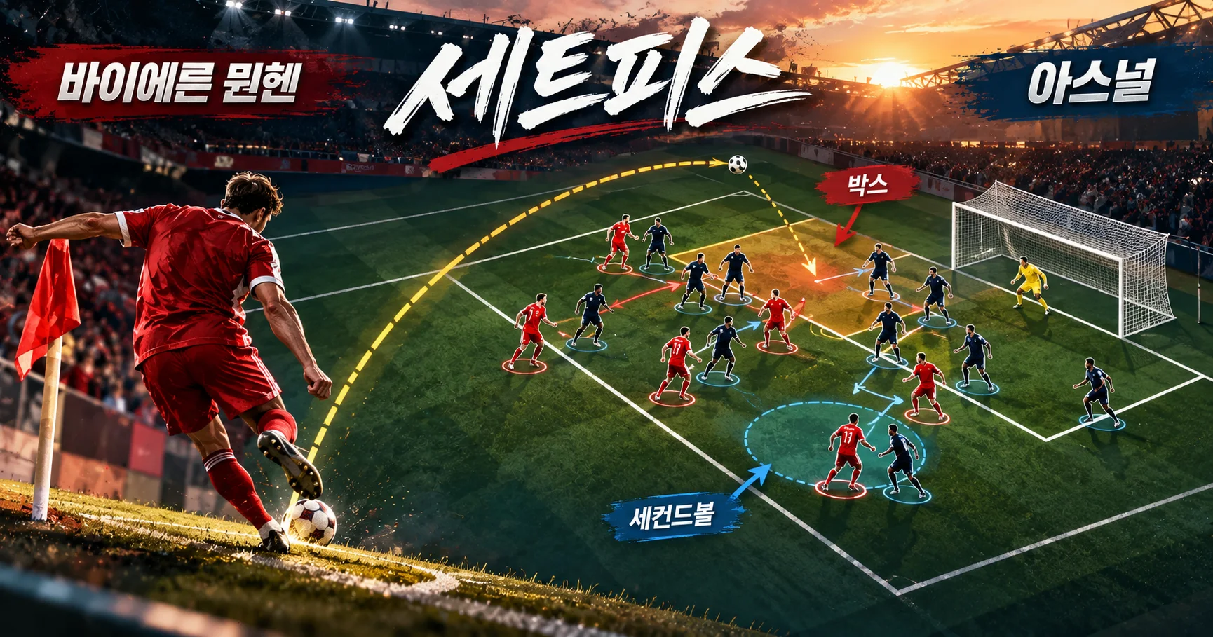 2-Arsenal vs Bayern Munich 세트피스보드