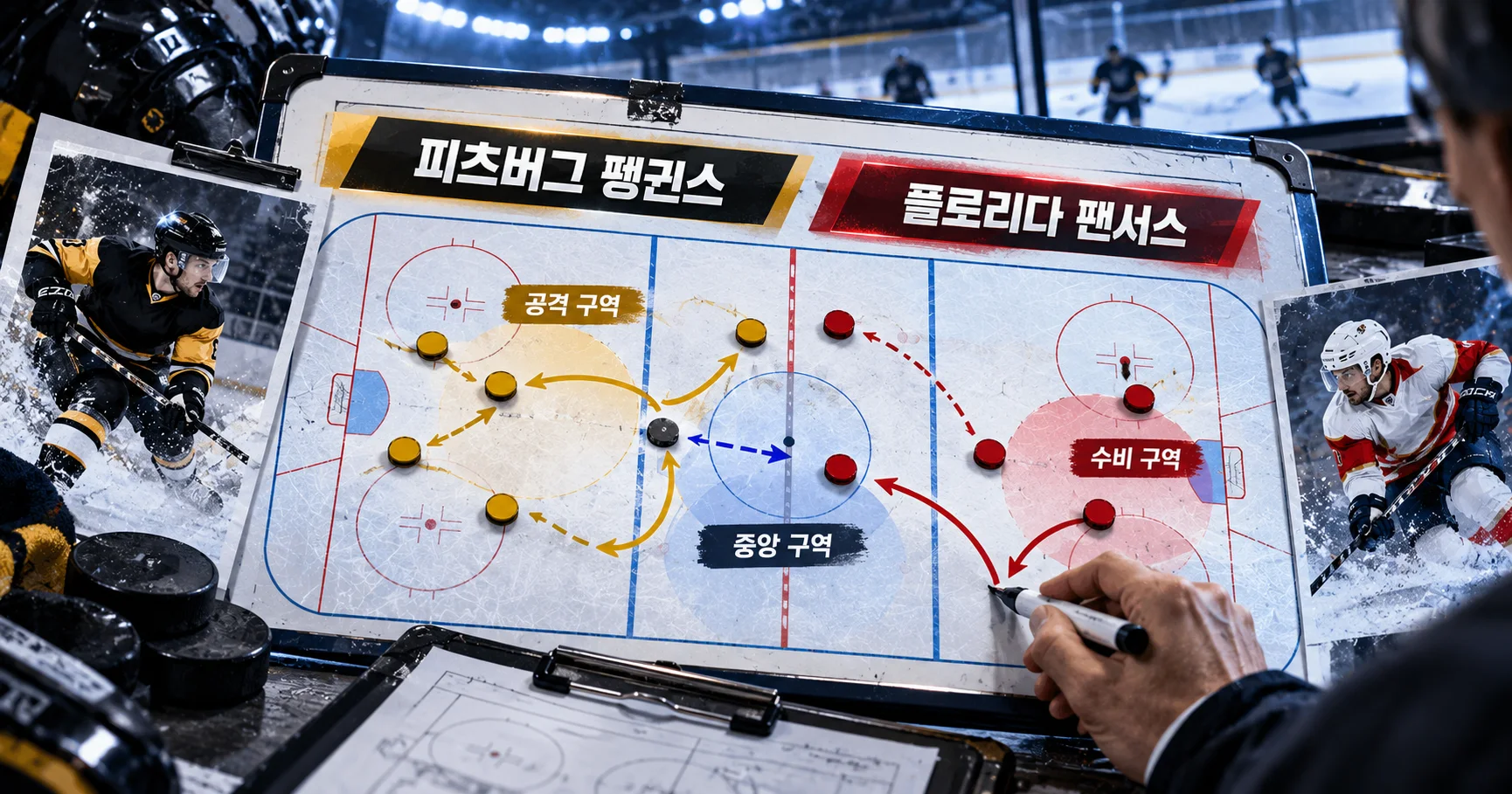 2-Florida Panthers vs Pittsburgh Penguins 전술화이트보드
