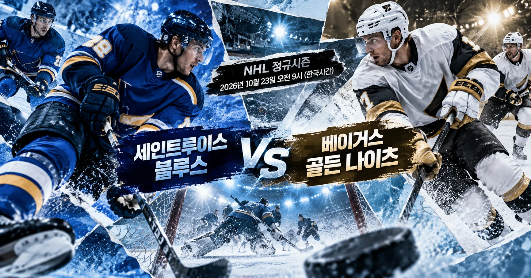 1-Vegas Golden Knights vs St. Louis Blues 액션콜라주
