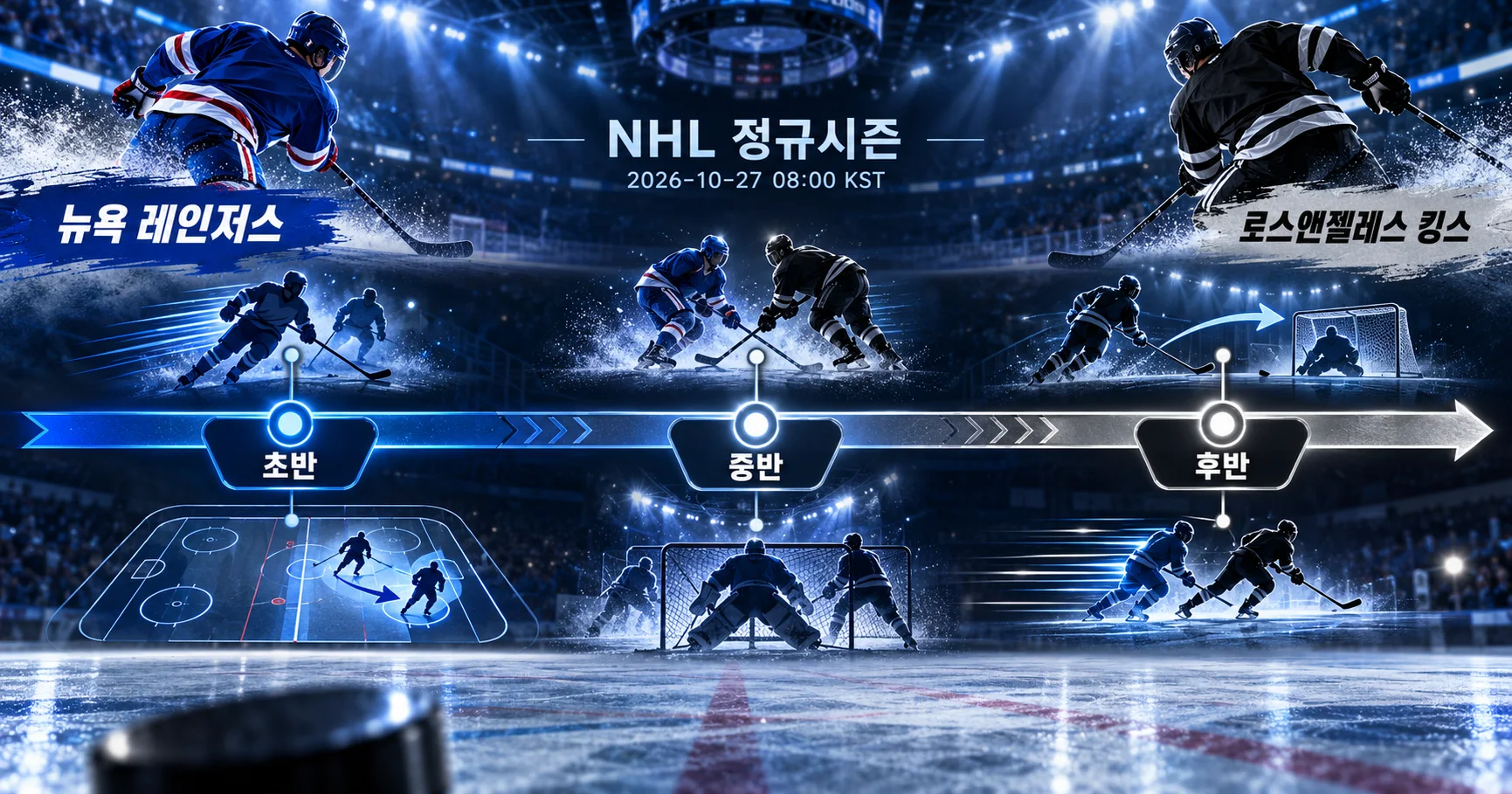 2-Los Angeles Kings vs New York Rangers 경기흐름타임라인