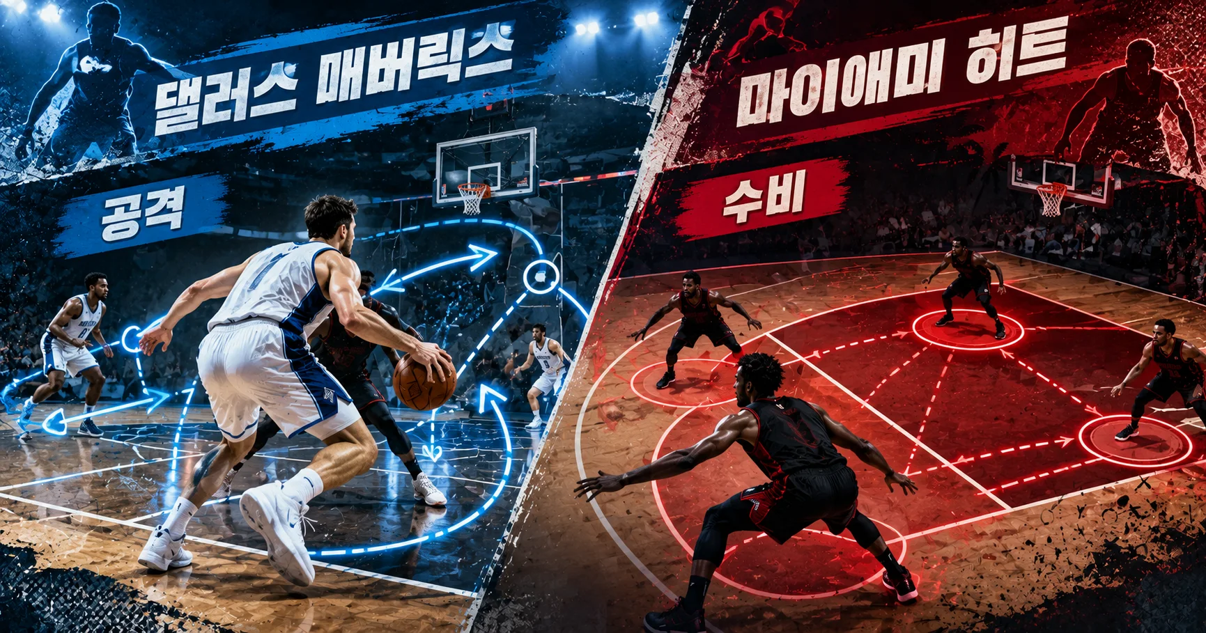 2-Dallas Mavericks vs Miami Heat 공격수비분할분석