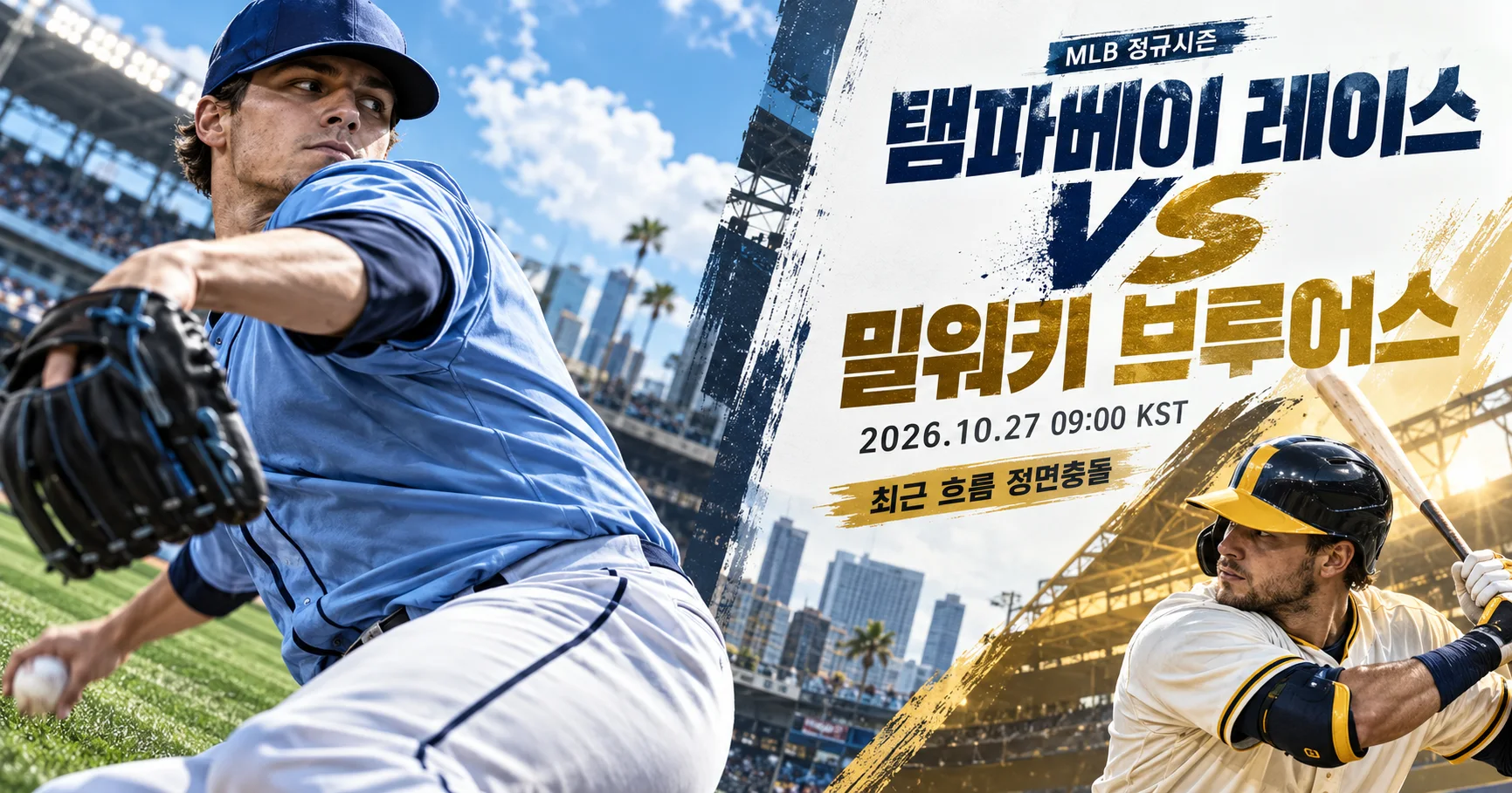 1-Milwaukee Brewers vs Tampa Bay Rays 스포츠매거진커버