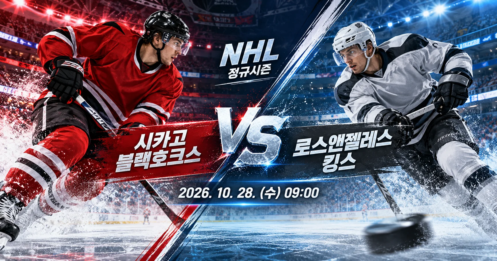 1-Los Angeles Kings vs Chicago Blackhawks 대각선선수대결