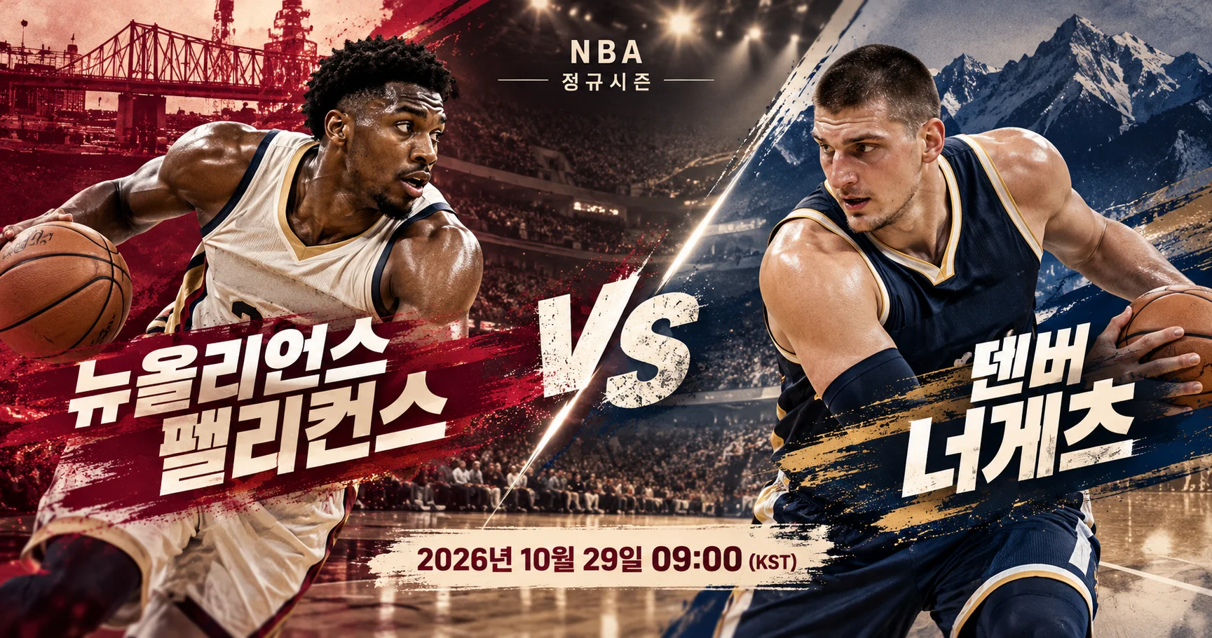 1-Denver Nuggets vs New Orleans Pelicans 대각선선수대결