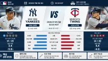2026년 7월 5일 미네소타 트윈스 vs 뉴욕 양키스…