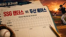 2026년 9월 4일 SSG 랜더스 vs 두산 베어스, 최근 득점 흐름이 만든 맞대결
