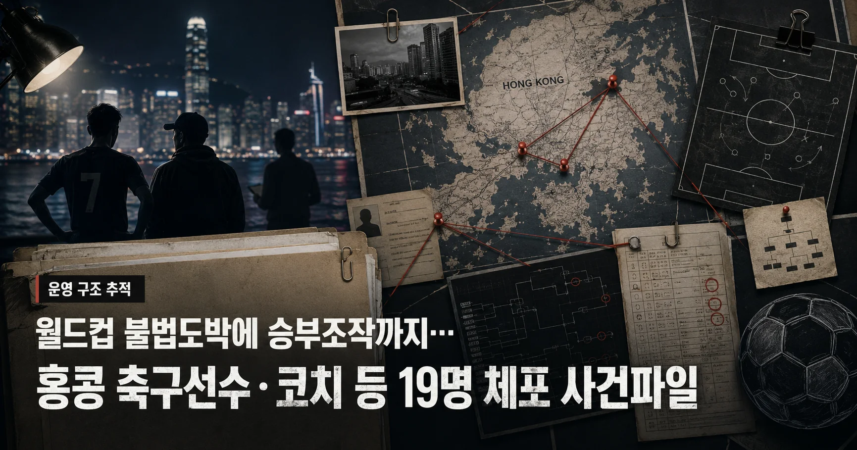 1-홍콩 축구 불법도박 19명 체포 대표 다큐멘터리 카드