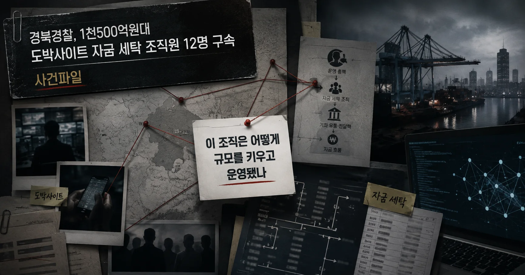 1-1천500억원대 도박자금 이체 조직 검거 대표 다큐멘터리 카드