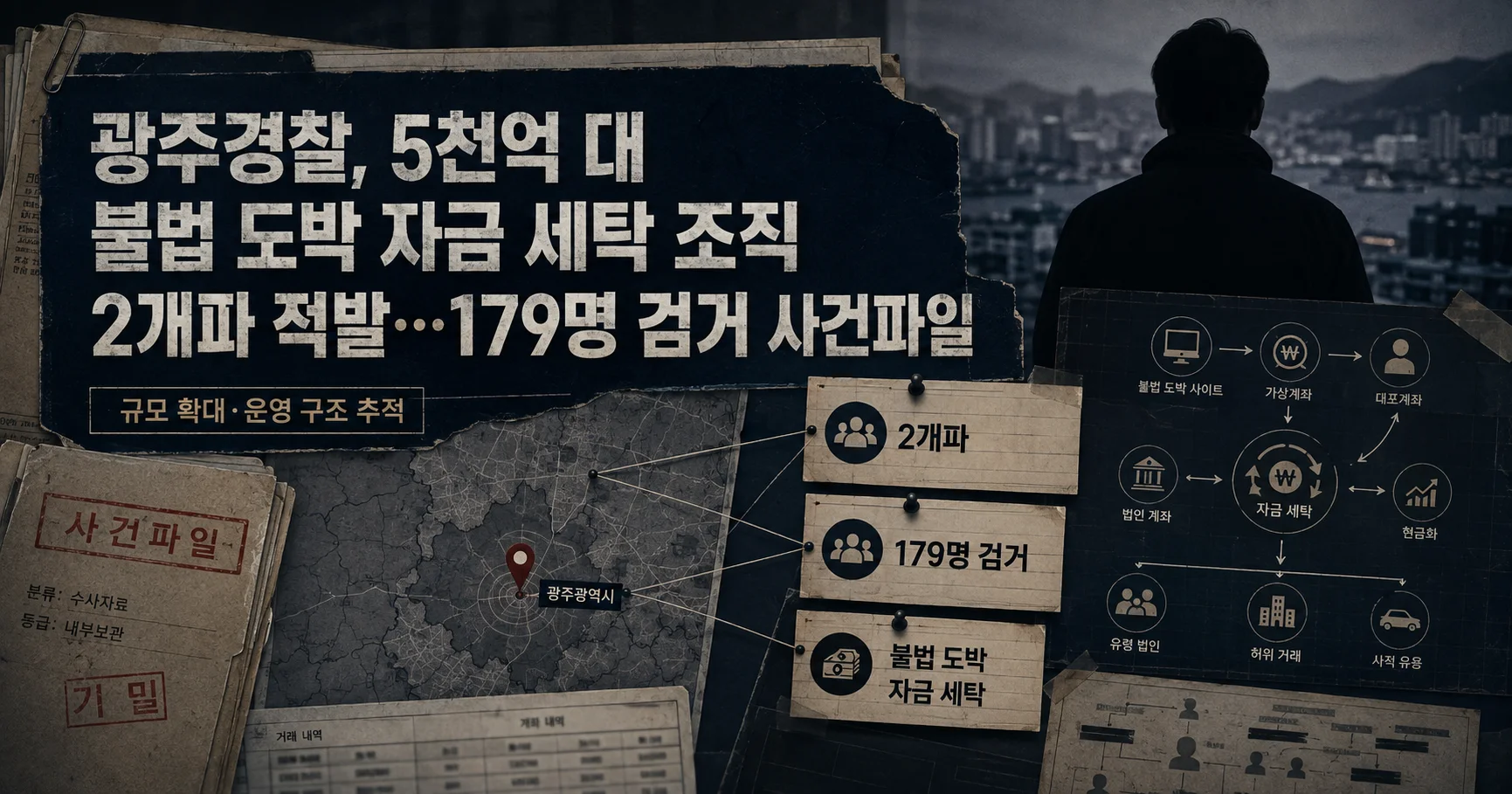 1-광주경찰 5천억대 도박자금 세탁 조직 대표 다큐멘터리 카드