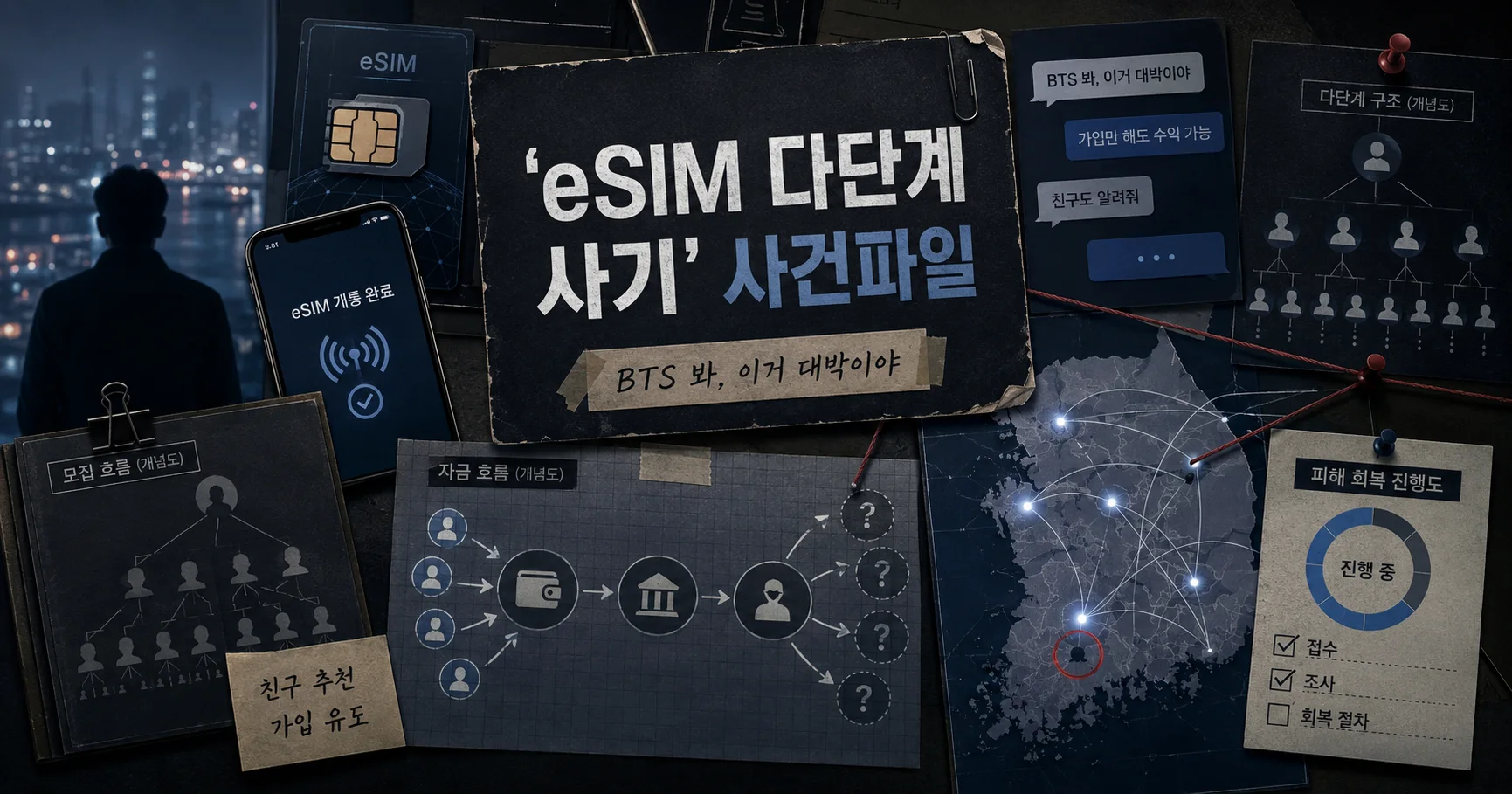 1-eSIM 다단계 투자사기 대표 다큐멘터리 카드