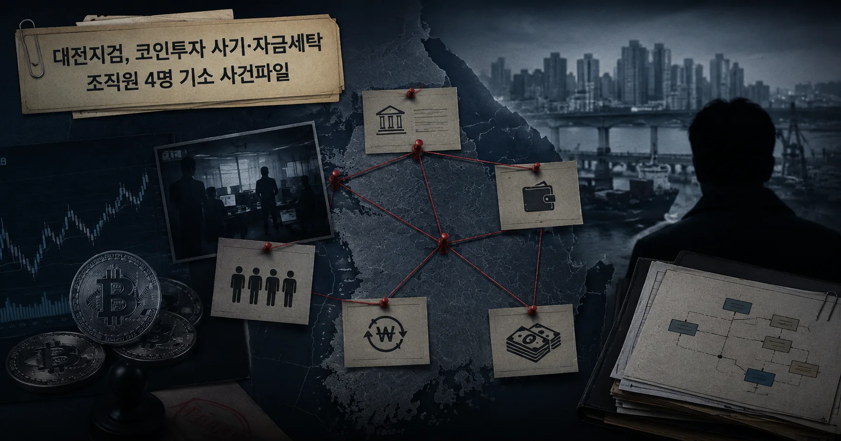 1-대전지검 코인투자 사기·자금세탁 조직원 4명 기소 대표 다큐멘터리 카드