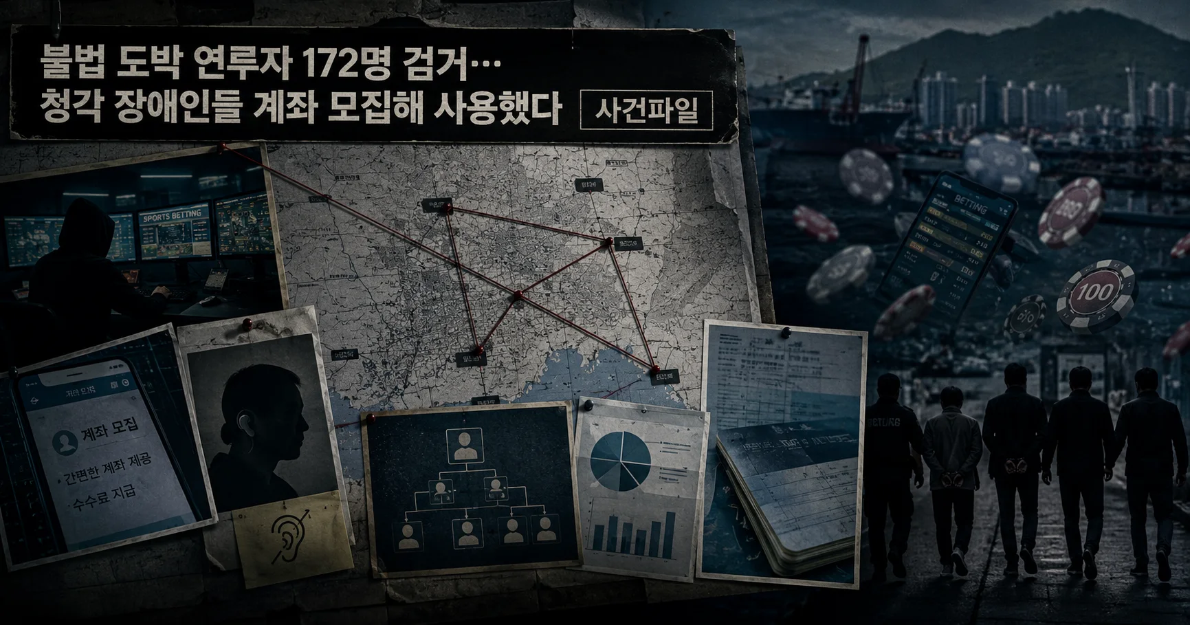 1-청각장애인 계좌 불법도박 관련 172명 검거 사건 구조