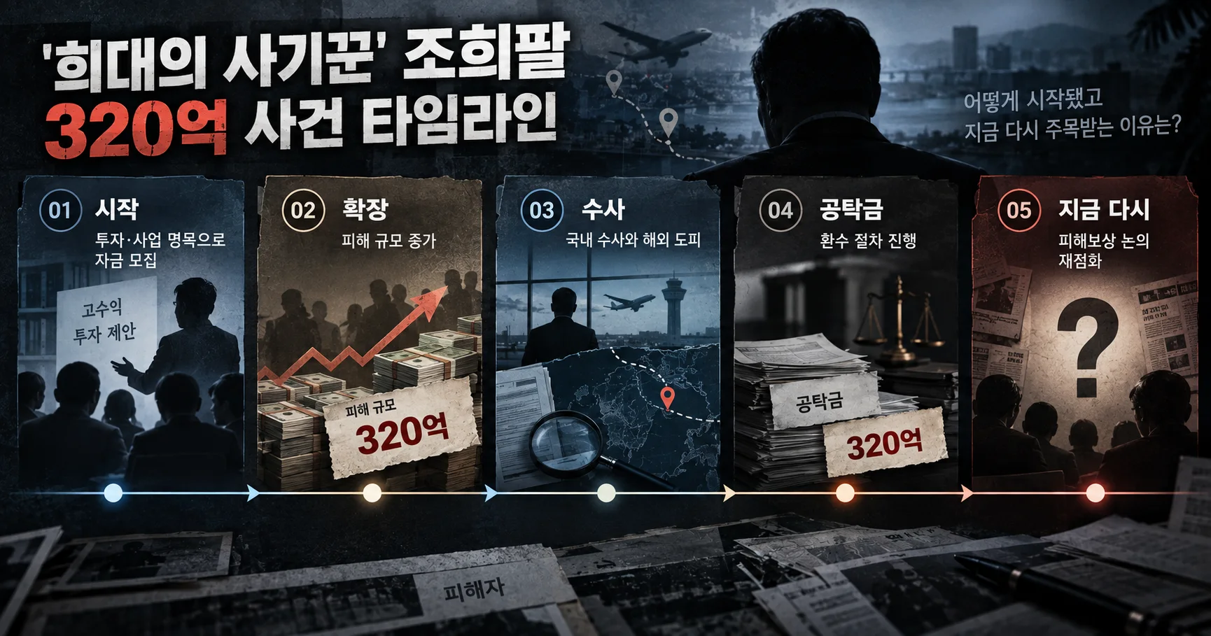 2-조희팔 710억 공탁금 4개 배당사건 타임라인