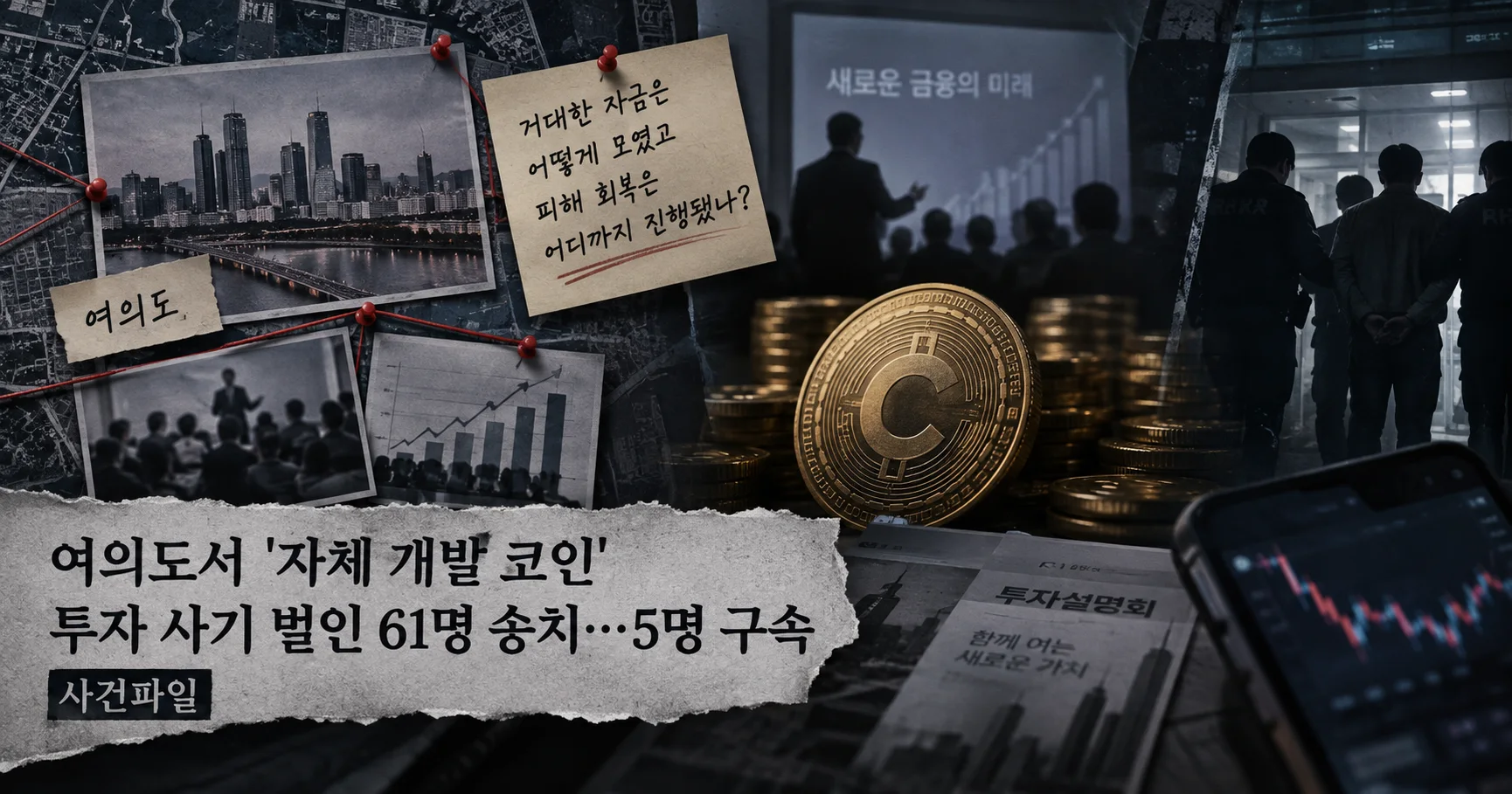 1-여의도 자체 개발 코인 투자사기 대표 다큐멘터리 카드