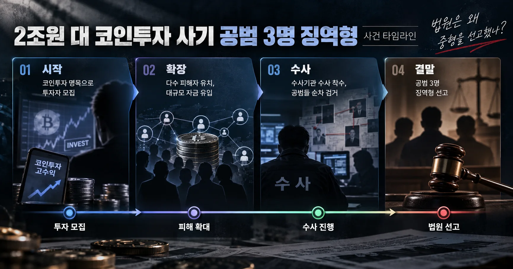 2-브이글로벌 공범 3명 형량·추징 구조 타임라인