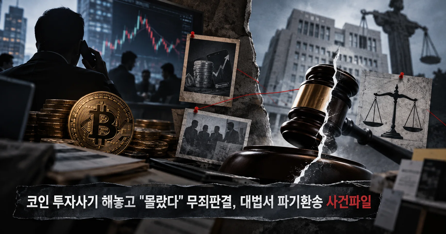 1-코인 투자사기 모집책 무죄 파기환송 대표 다큐멘터리 카드
