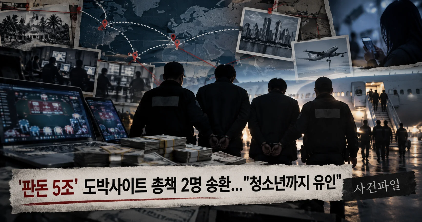 1-판돈 5조 도박사이트 총책 2명 송환 대표 다큐멘터리 카드