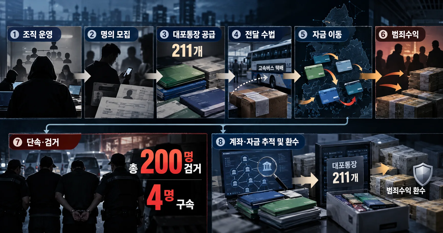 2-강원랜드 사칭 불법 온라인 카지노 조직 58명 검거 운영 구조도