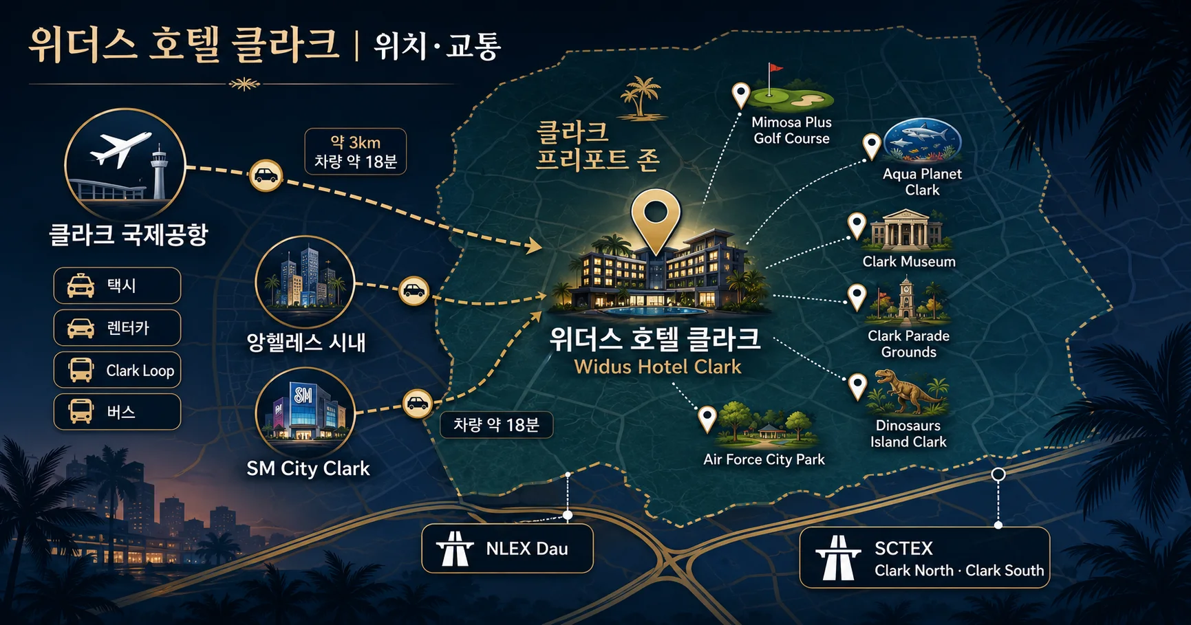 2-위더스 호텔 클라크 위치와 이동 정보