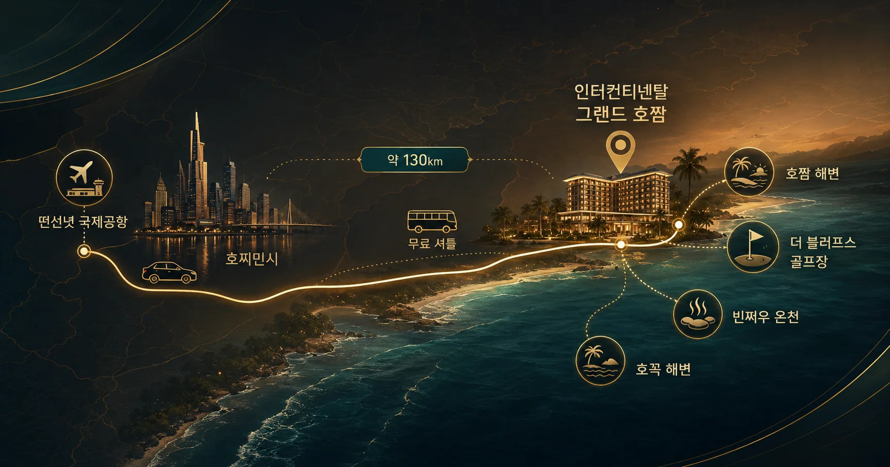 2-인터컨티넨탈 그랜드 호짬 위치와 이동 정보