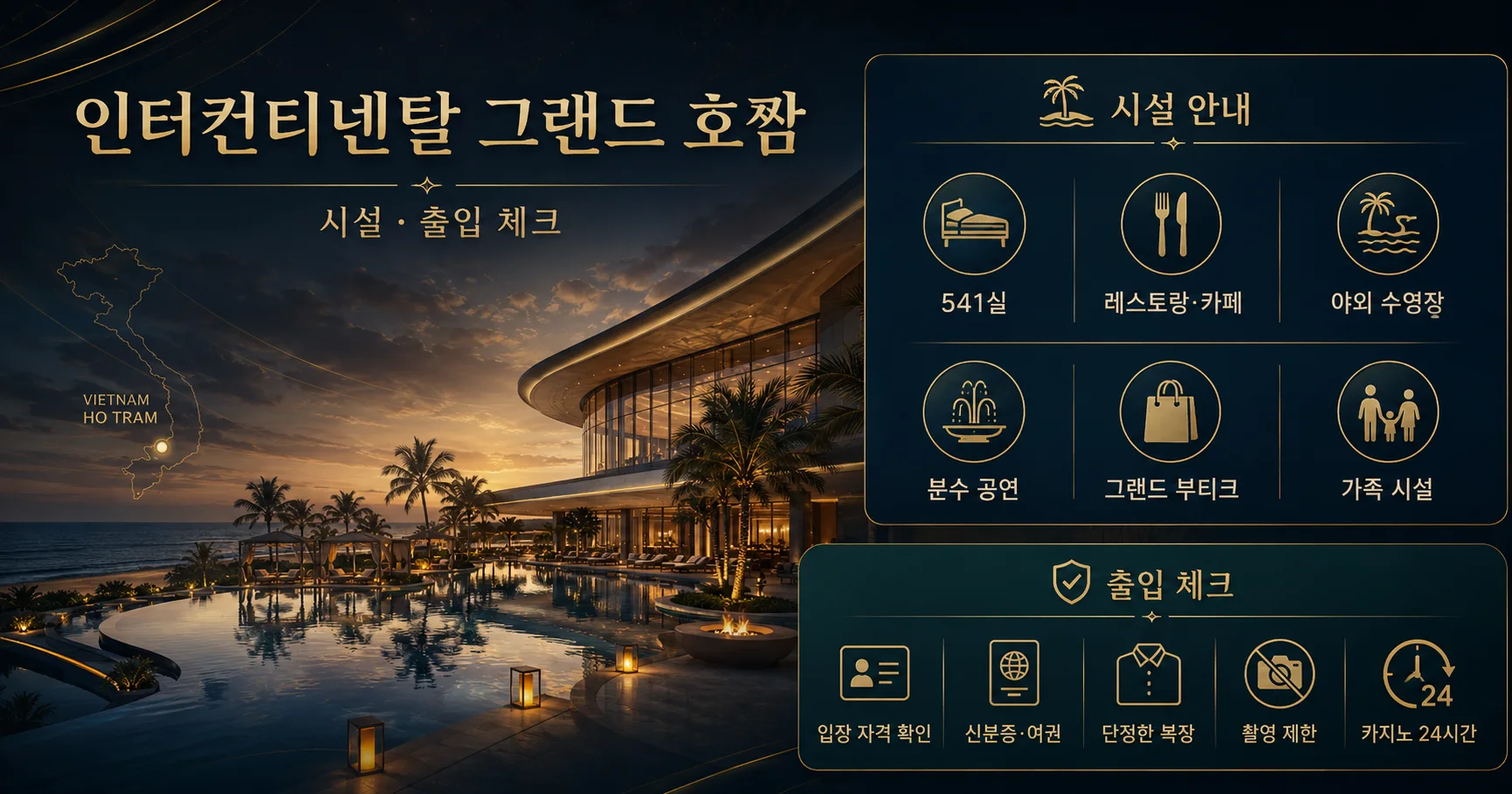 3-인터컨티넨탈 그랜드 호짬 시설과 출입 확인사항