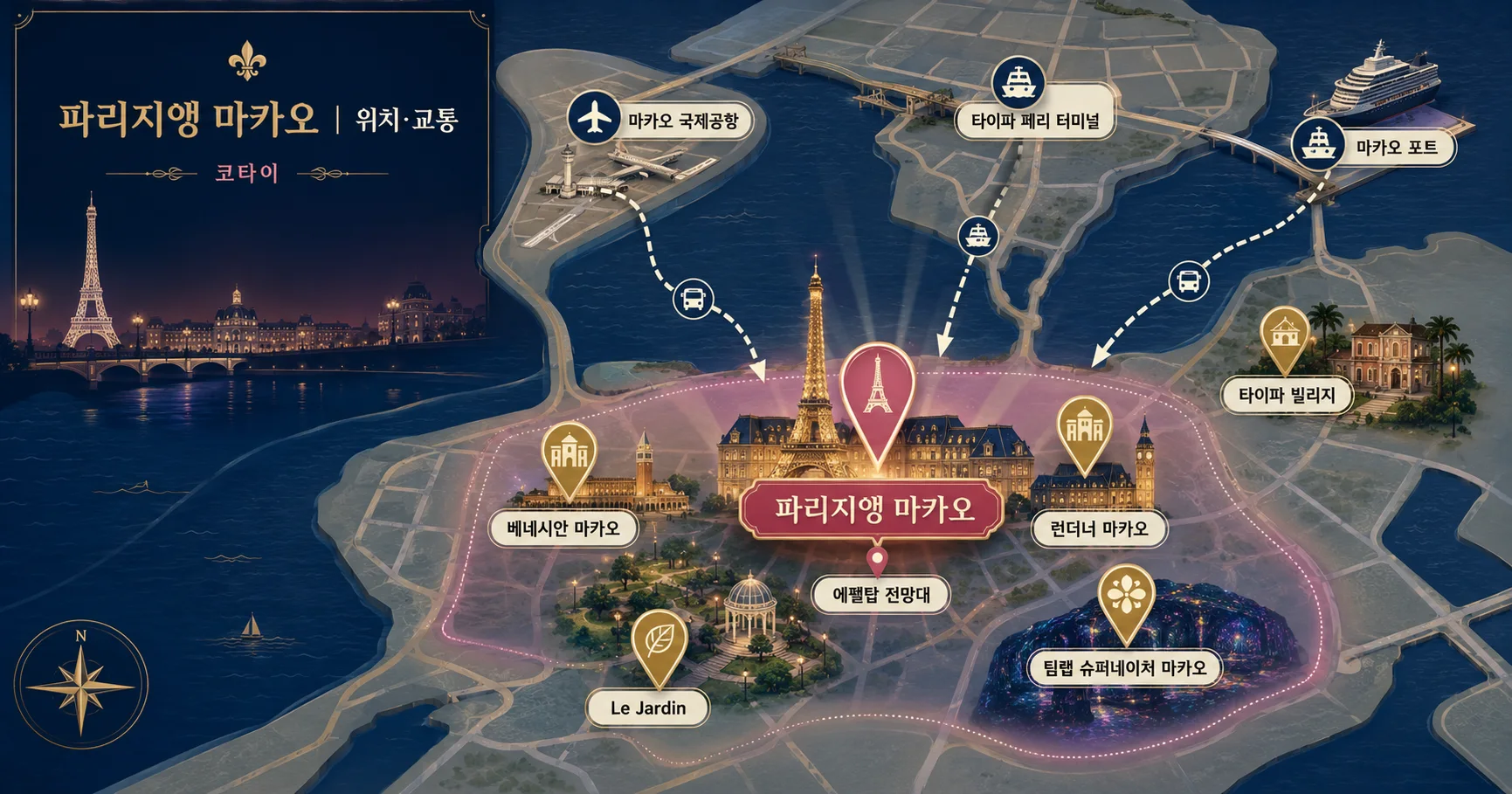 2-파리지앵 마카오 위치와 이동 정보