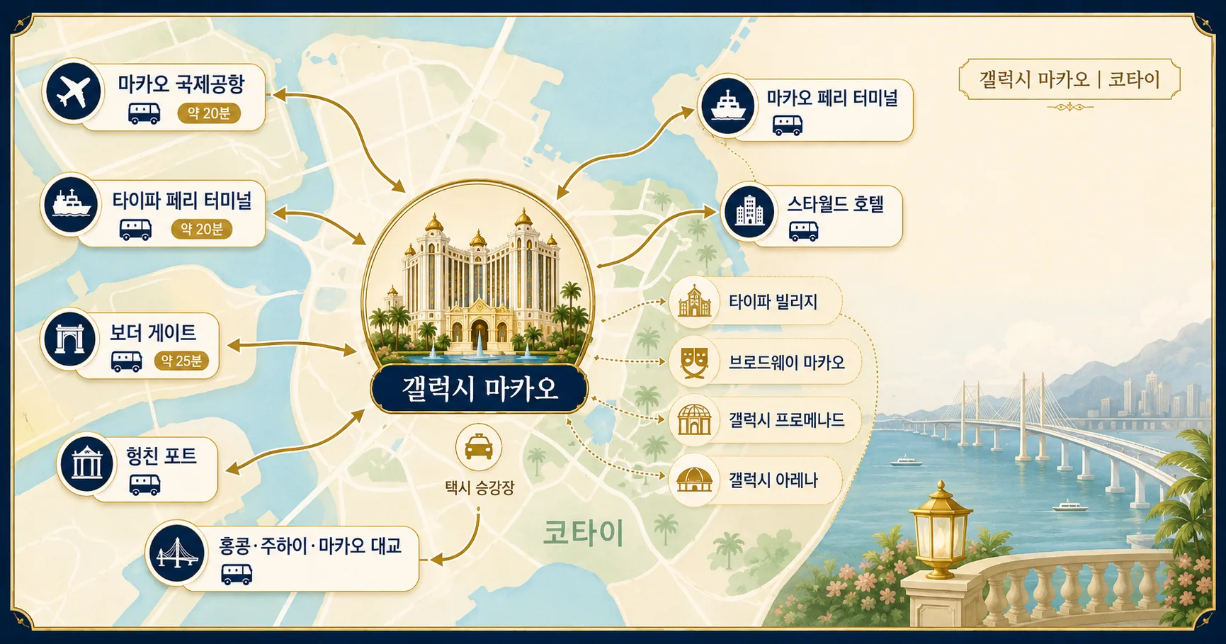 2-갤럭시 마카오 위치와 이동 정보