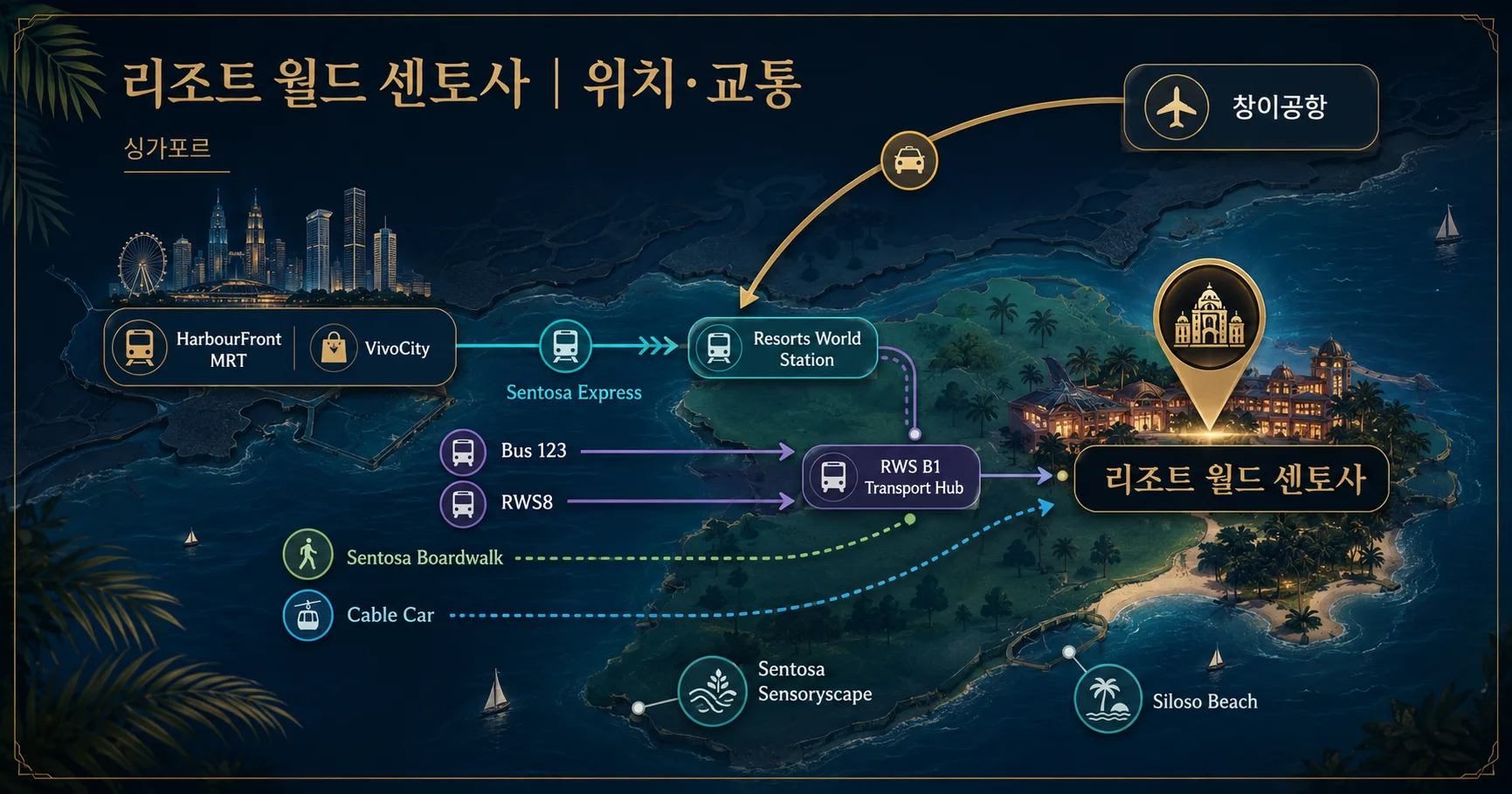 2-리조트 월드 센토사 위치와 이동 정보