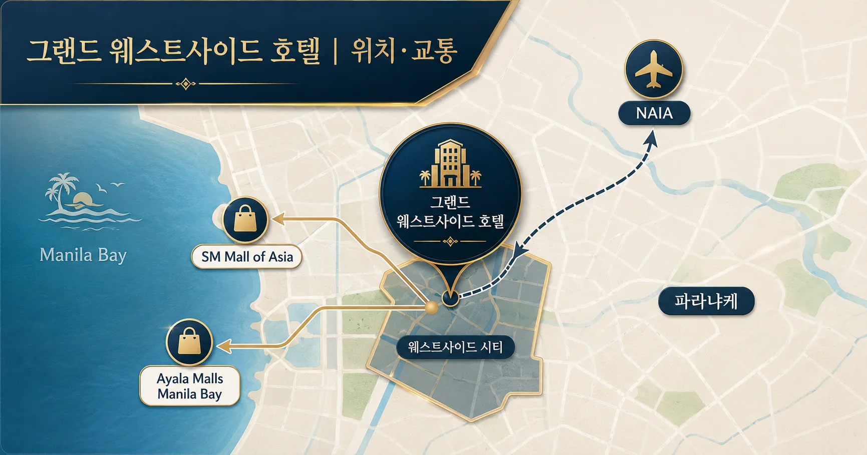2-그랜드 웨스트사이드 호텔 위치와 이동 정보