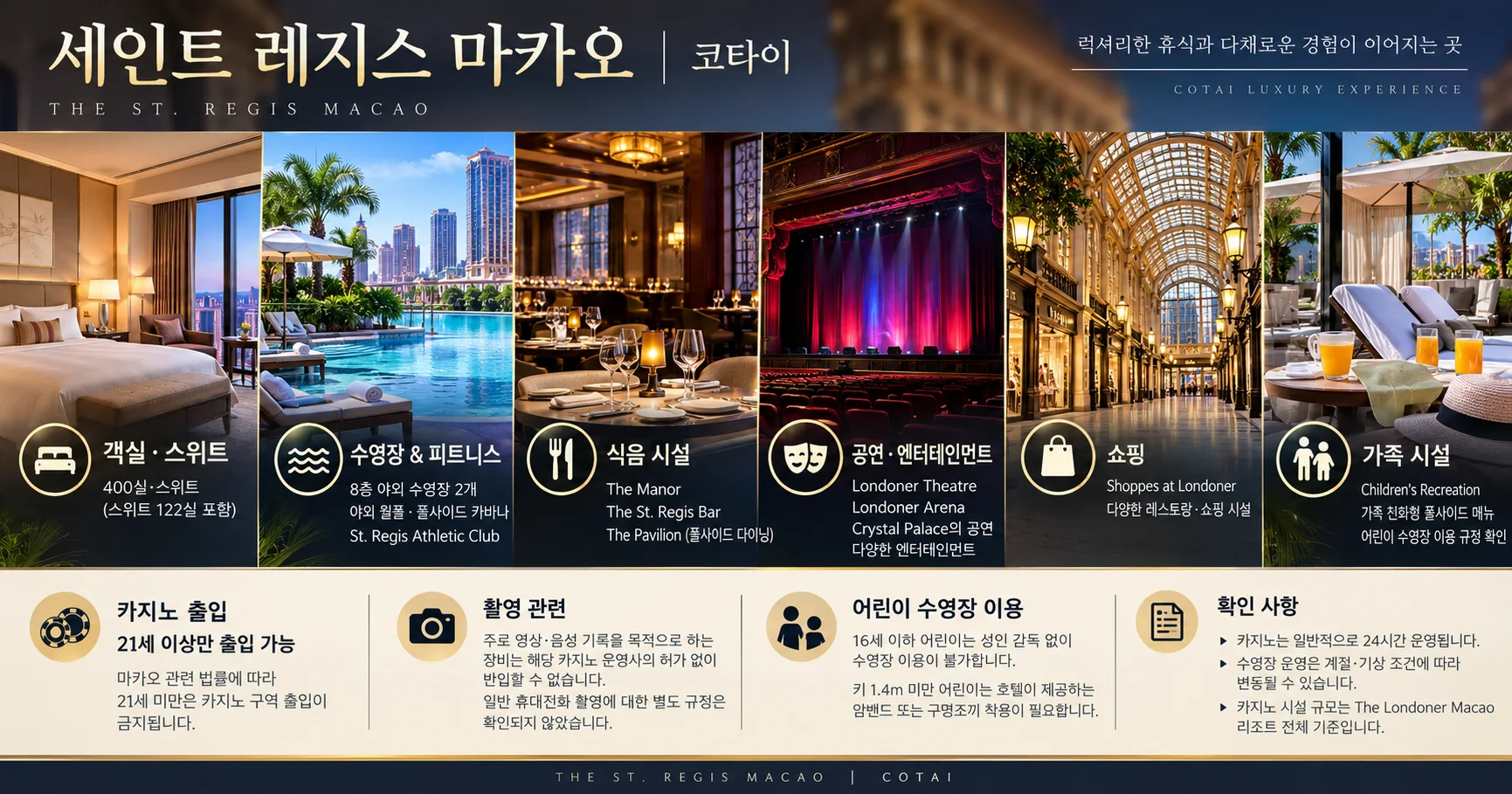 3-세인트 레지스 마카오 시설과 출입 확인사항
