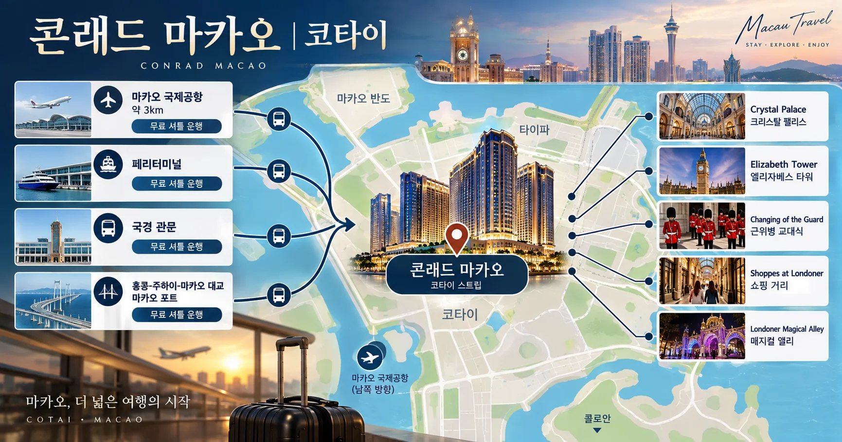 2-콘래드 마카오 위치와 이동 정보