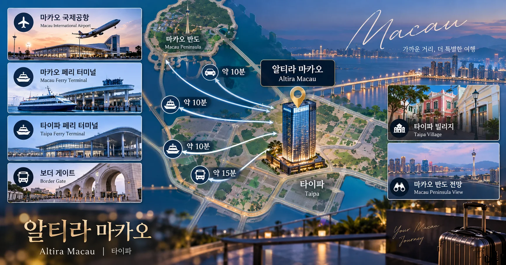 2-알티라 마카오 위치와 이동 정보