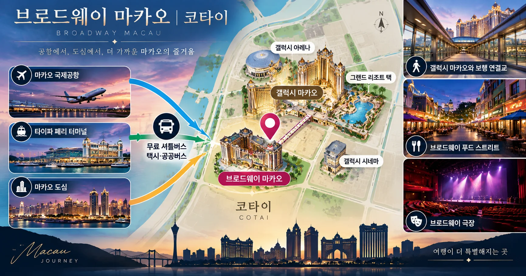 2-브로드웨이 마카오 위치와 이동 정보