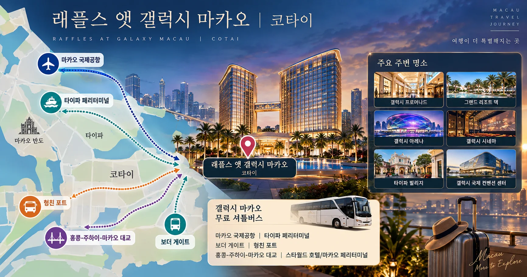 2-래플스 앳 갤럭시 마카오 위치와 이동 정보