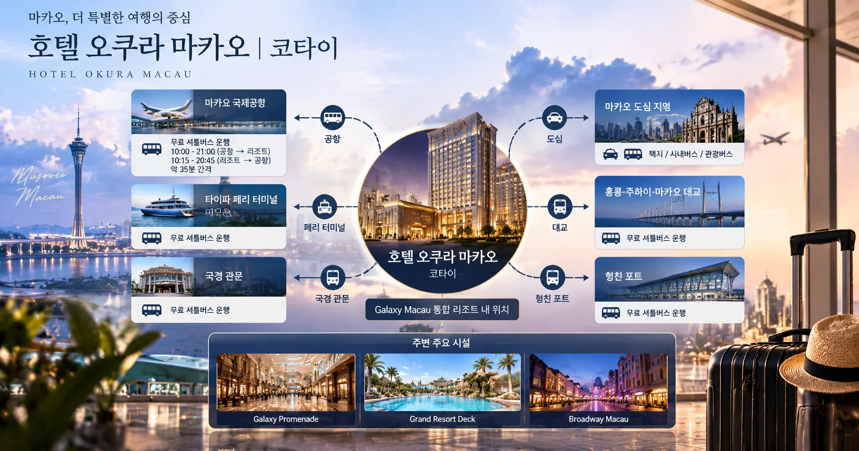 2-호텔 오쿠라 마카오 위치와 이동 정보