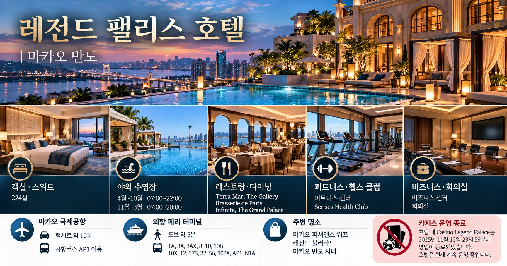3-레전드 팰리스 호텔 시설과 출입 확인사항